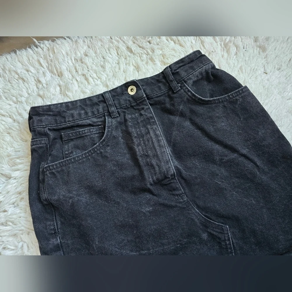Asos Collusion Black Denim Skirt